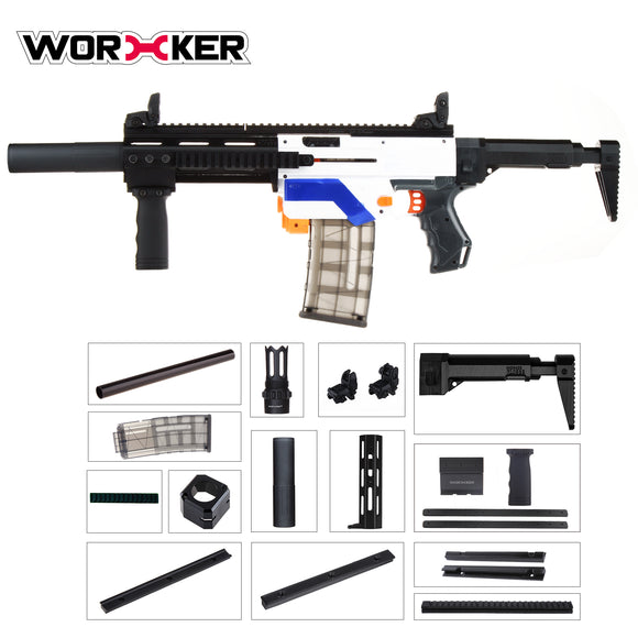 20180731 -- HOW TO MODIFY A NERF N-STRIKE ELITE RETALIATOR To ACC Honey badger Stytle--LESSON 5