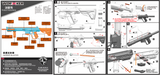 WORKER Harrier Blaster Half Length Dart Toy Gun, Full Mod Kit Driven by Spring, Equipped with Rail and Various Accessories, Compatible with Talon Mag