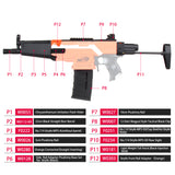 JGCWorker STF-W006-01-A MP5-A Style Mod Kits Set for Nerf N-Strike Elite Stryfe Blaster - Nerf Mod Kits -Worker Mod Kits