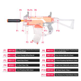 JGCWorker STF-W004-10 J Style KRISS Vector Mod Kits Set for Nerf N-Strike Elite Stryfe Blaster - Nerf Mod Kits -Worker Mod Kits