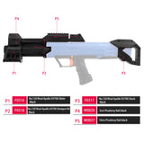 JGCWorker F10555 3D Printed NO.W001-3 Kits Set for Nerf Rival Apollo XV700 - Nerf Mod Kits -Worker Mod Kits