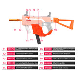 JGCWorker STF-W004-5 E Style KRISS Vector Mod Kits Set for Nerf N-Strike Elite Stryfe Blaster - Nerf Mod Kits -Worker Mod Kits