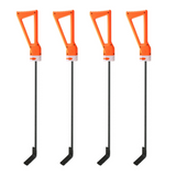 Barbecue Tool Kits Accessories Turner Hook Handle Anti Scald Components, Shovel Triangular Anti Slip Handle Orange.（Tool Not Included）