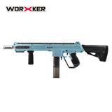 WORKER Harrier Blaster Half Length Dart Toy Gun, Full Mod Kit Driven by Spring, Equipped with Rail and Various Accessories, Compatible with Talon Mag