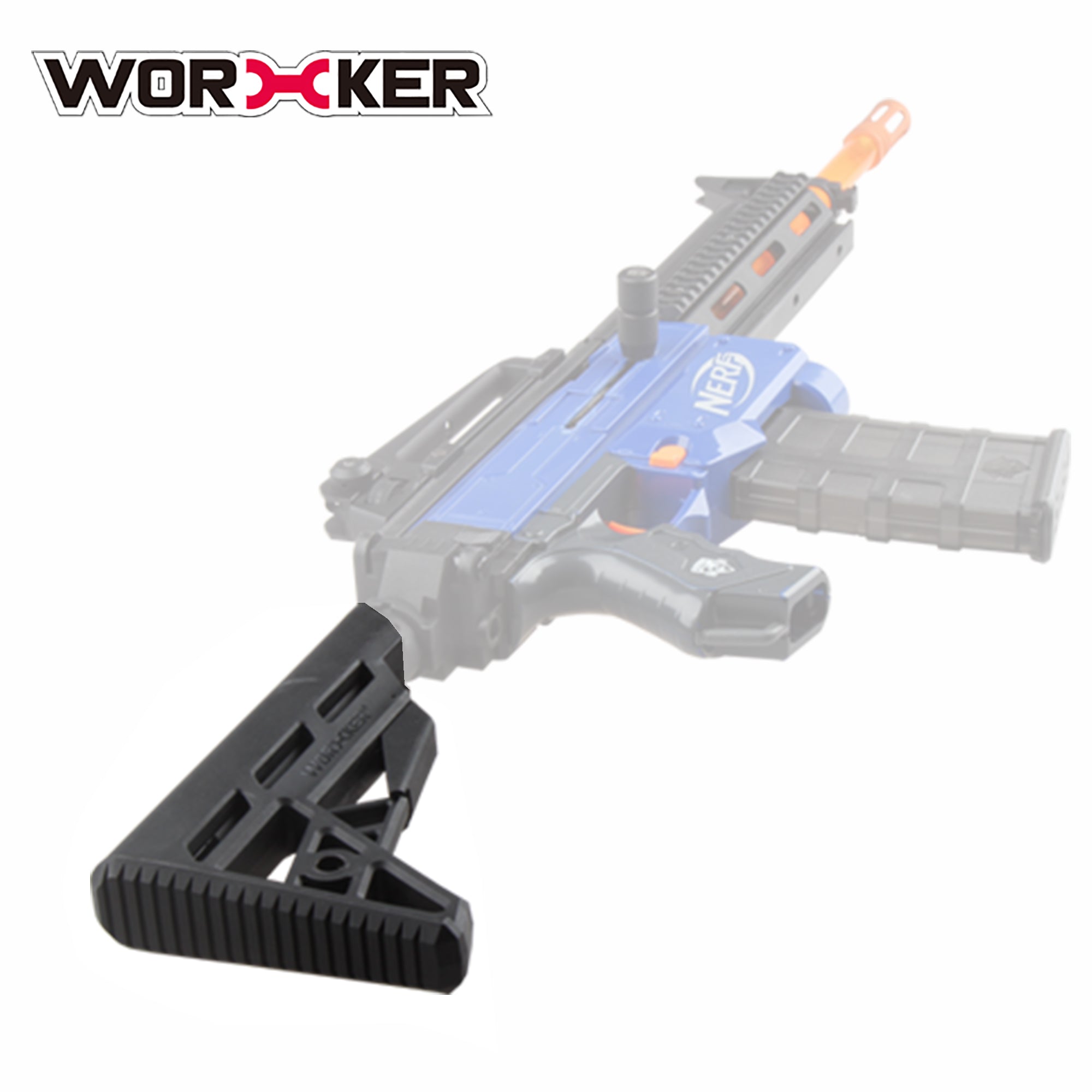 JGCWorker Shoulder Stock Kits with Adapter for Nerf Blaster