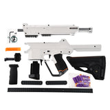 WORKER Harrier Blaster Half Length Dart Toy Gun, Full Mod Kit Driven by Spring, Equipped with Rail and Various Accessories, Compatible with Talon Mag