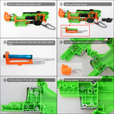 JGCWorker Mod Kit Set Upgrade Attachment for Nerf Zombie Strike SlingFire Blaster - Nerf Mod Kits -Worker Mod Kits
