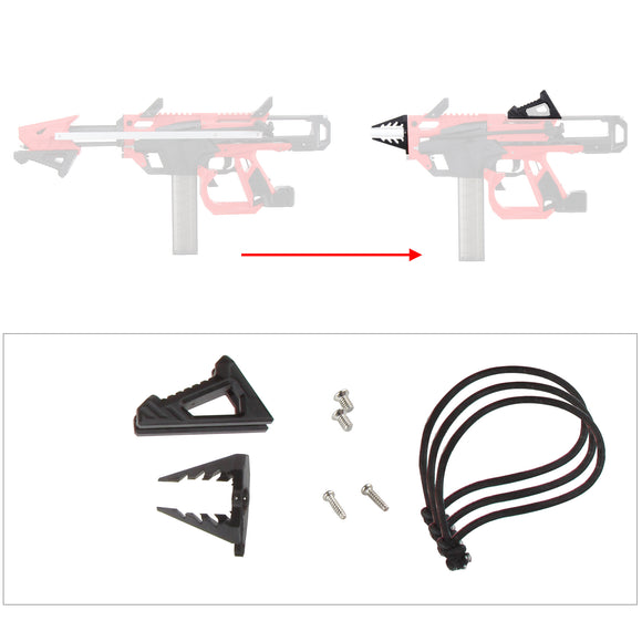 JGCWorker F10555 No.213 Esper Pull-down Version B to Pull-up Version A Kit - Version A Red + Black - Nerf Mod Kits -Worker Mod Kits