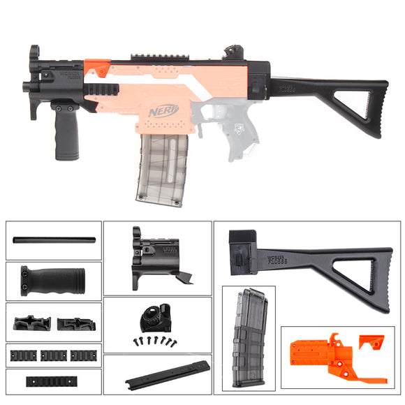 JGCWorker STF-W008-A MP5-K Mod Kits Set for Nerf N-Strike Elite Stryfe Blaster - Nerf Mod Kits -Worker Mod Kits