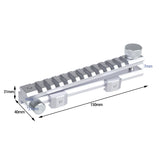 JGCWorker Adjustable Picatinny Rail Mount Aluminum Alloy for Nerf Modify Toy Silver