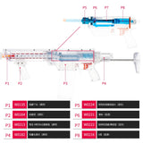 JGCWOKKER Short Dart with B Type Air Pump MCX Style PROPHECY Blaster - Nerf Mod Kits -Worker Mod Kits