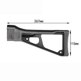 Worker F10555 3D Printing No.171 UMP9 Foldable Shoulder Stock ButtStock for Nerf N-strike Elite Color Black - Nerf Mod Kits -Worker Mod Kits