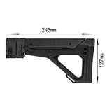 JGCWorker F10555 3D Printing No.175 UBR Foldable Shoulder Stock for Nerf N-strike elite Color Black - Nerf Mod Kits -Worker Mod Kits