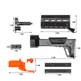 JGCWorker STF-W002 AK-12 B Style Mod Kits Set With Orange Adaptor for Nerf N-Strike Elite Stryfe Blaster - Nerf Mod Kits -Worker Mod Kits