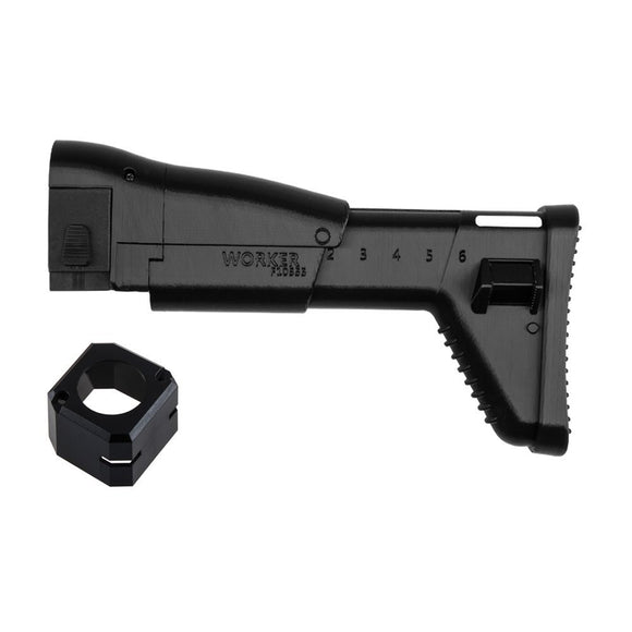 Worker F10555 3D Printing No.152 SCAR Foldable Shoulder Stock for nerf N-strike elite Color Black - Nerf Mod Kits -Worker Mod Kits