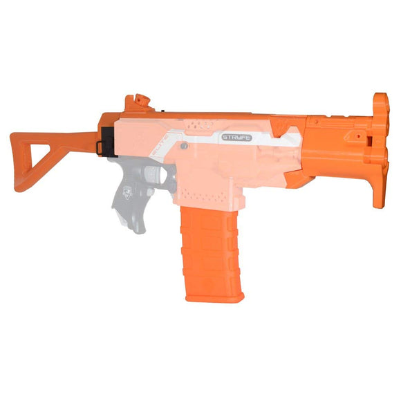 JGCWorker F10555 3D Printing No.114 MP Style Module K Combo 7 Items for Nerf Stryfe Modify Toy Color Orange - Nerf Mod Kits -Worker Mod Kits