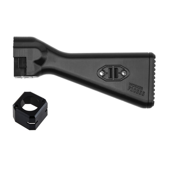 JGCWorker F10555 3D Printing No.114 MP5-B Fixed Shoulder Stock for nerf N-strike elite Color Black - Nerf Mod Kits -Worker Mod Kits