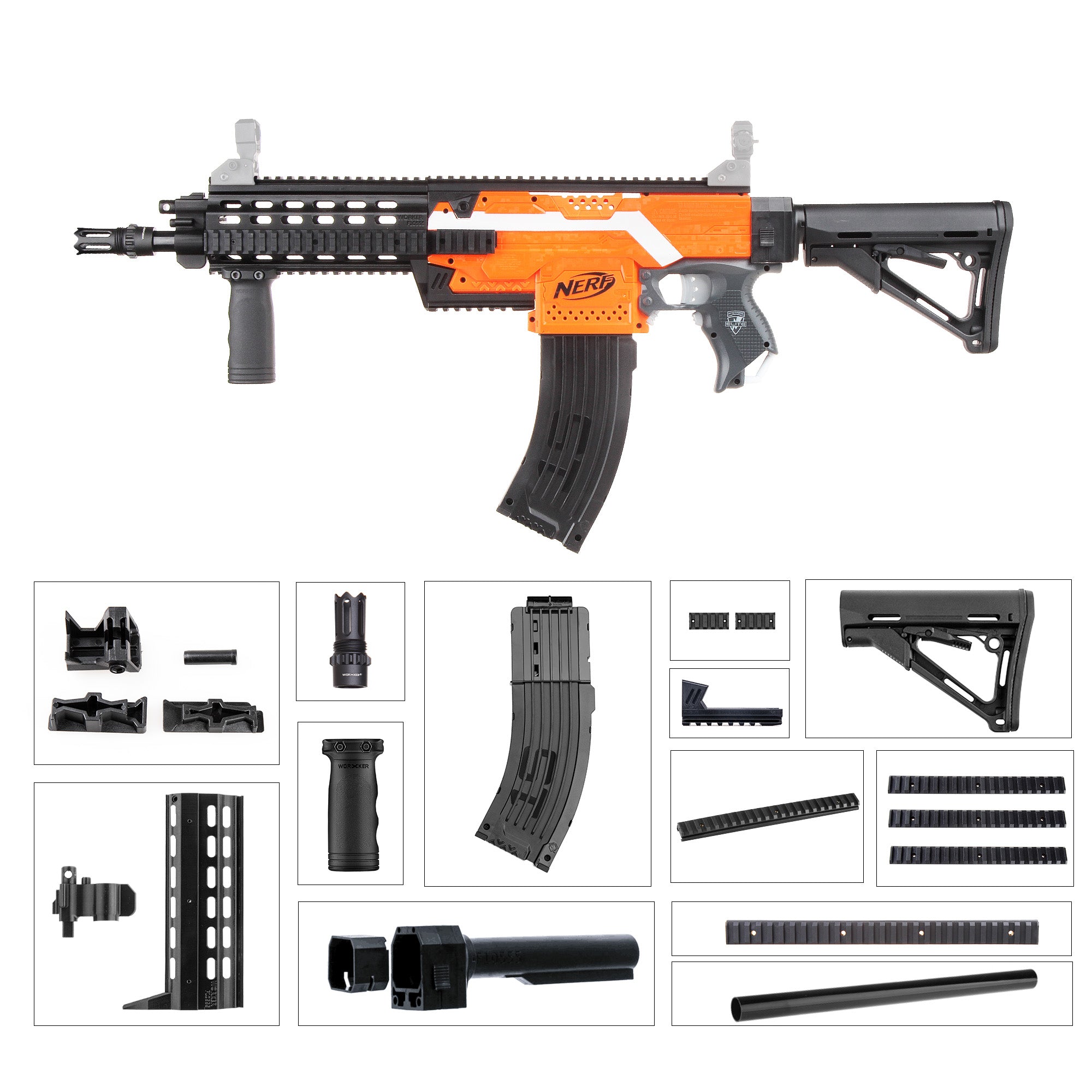 G56 Style Worker Mod Kits Set for Nerf N-Strike Elite Stryfe
