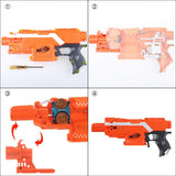 Worker Straight Style Adaptor Attachment for Nerf Stryfe Blaster Toy - Orange - Nerf Mod Kits -Worker Mod Kits