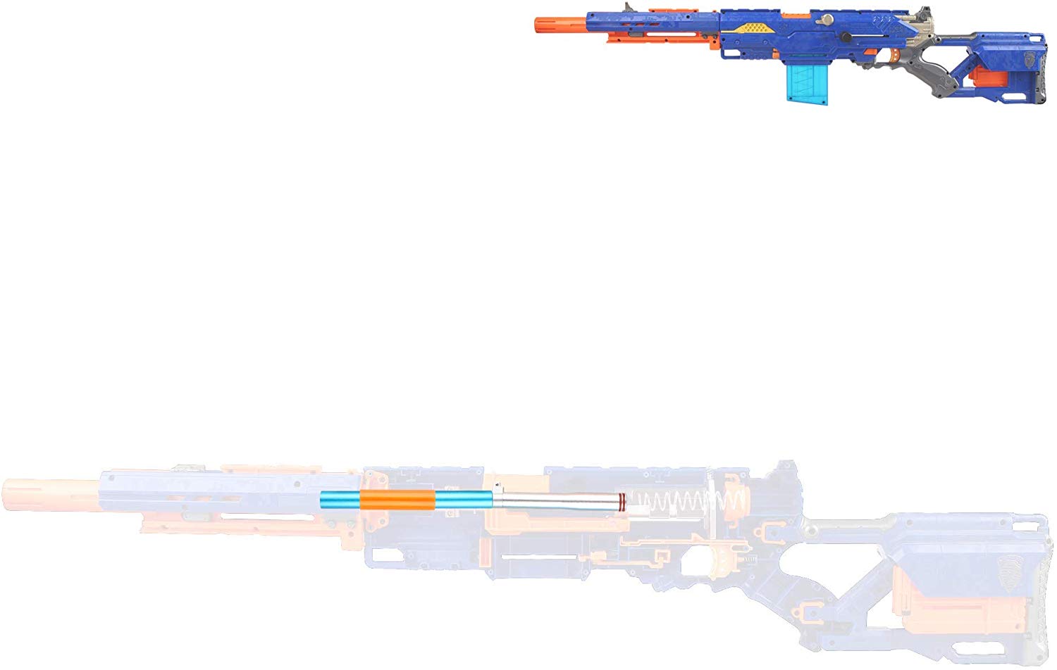  Nerf N-Strike Longstrike CS-6 Dart Blaster