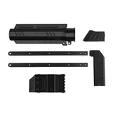 JGCWorker F10555 3D Printing No.150 Black Shoulder Stock Grip and Pull-down Kits Combo 6 Items for Nerf Rival Apollo XV700 Modify Toy - Nerf Mod Kits -Worker Mod Kits