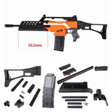 JGCWorker F10555 3D Printing No.115 G36 Long Two-row-hole Imitation Kit Combo 12 Items for Nerf Stryfe Modify Toy Color Black(Blaster not included) - Nerf Mod Kits -Worker Mod Kits