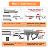 JGCWorker Swift Blaster Guns Toy, Full Mod Kits Set Short Darts Shooting Game, Upgrade Targeting Blaster, Gifts for Teenagers Adults