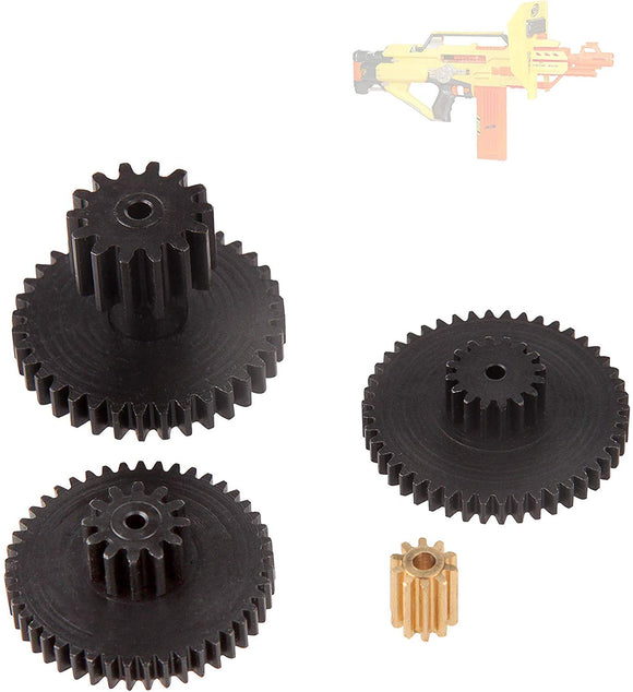 WORKER Metal Fine Gears Upgrade Mod Kit Set for Nerf Stampede ECS-60 Blaster