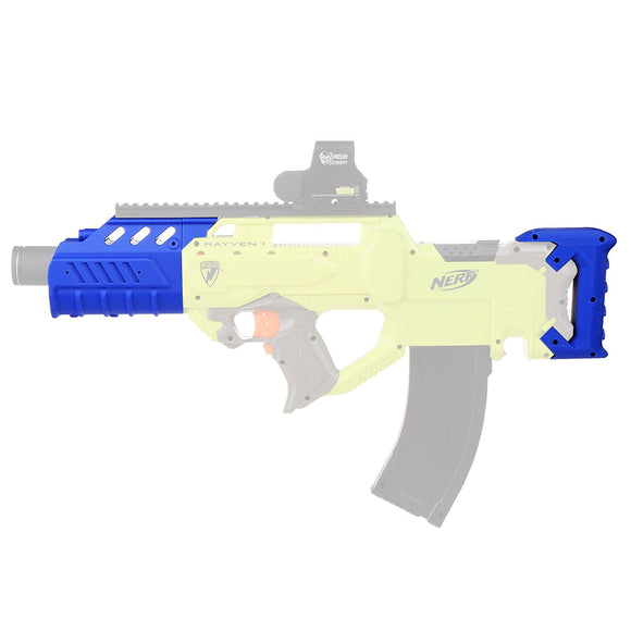 JGCWorker f10555 No.200 3D Printing Modularized Kit for Nerf N-Strike Rayven CS-18 Blaster - Blue - Nerf Mod Kits -Worker Mod Kits