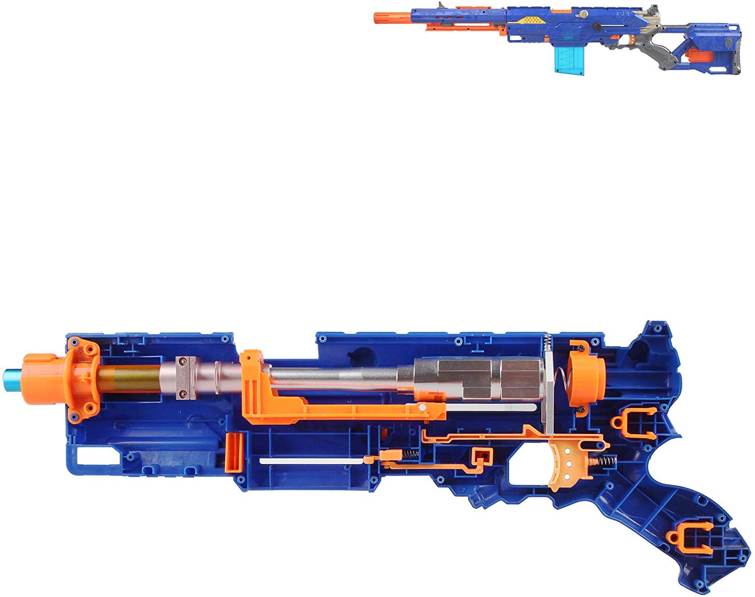 Nerf N-Strike Blue Longshot CS-6 Sniper Rifle Main Blaster Gun & Darts