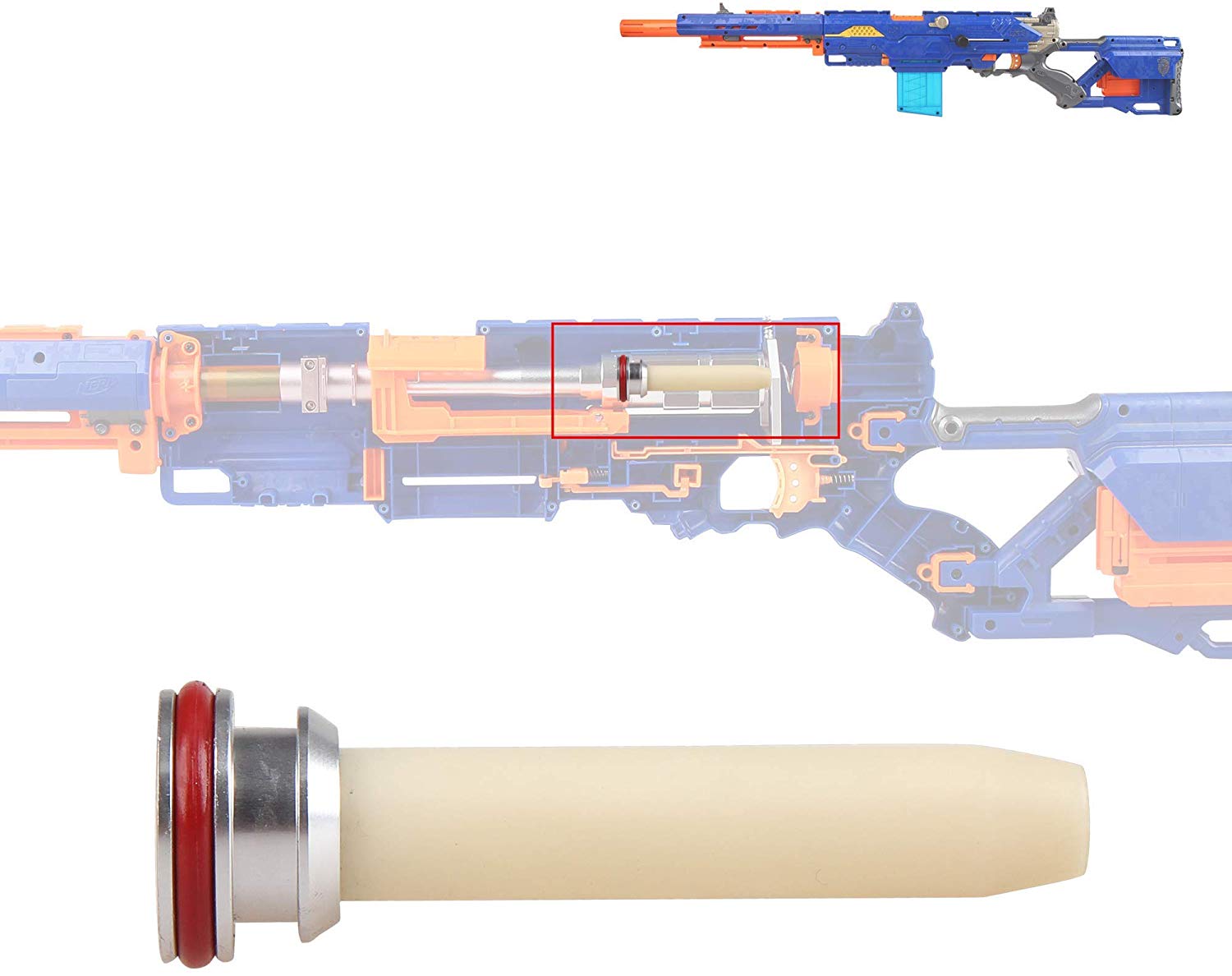  Nerf N-Strike Longstrike CS-6 Dart Blaster