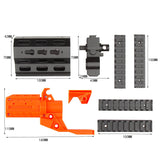 JGCWorker F10555 NO.57 3D Printing Short Front Tube with Adaptor Kit for Nerf N-Strike Stryfe - Nerf Mod Kits -Worker Mod Kits