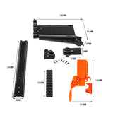 JGCWorker F10555 No.114 3D Printing MP5-A Front Tube Kits With Adaptor for Nerf N-Strike Stryfe Color Black - Nerf Mod Kits -Worker Mod Kits