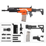 JGCWorker STF-W003-01 A Style FN SCAR Mod Kits Set With Black Adaptor for Nerf N-Strike Elite Stryfe Blaster - Nerf Mod Kits -Worker Mod Kits