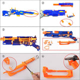 WORKER Short Dart Mod Kit for Nerf N-Strike Longstrike CS-6 Dart Blaster Modulus