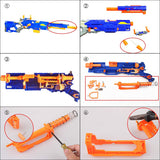 WORKER Upgraded Aluminum Pump Mod kit for Nerf Longstrike Modulus Blaster