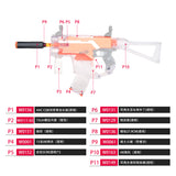 JGCWorker STF-W004-10 J Style KRISS Vector Mod Kits Set for Nerf N-Strike Elite Stryfe Blaster - Nerf Mod Kits -Worker Mod Kits