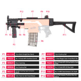 JGCWorker STF-W008 MP5-K Style Mod Kits Set for Nerf N-Strike Elite Stryfe Blaster - Nerf Mod Kits -Worker Mod Kits