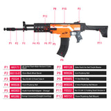 JGCWorker AK-12 Style Mod Kits Set for Nerf N-strike Elite Stryfe Blaster - Nerf Mod Kits -Worker Mod Kits