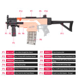 JGCWorker STF-W008-A MP5-K Mod Kits Set for Nerf N-Strike Elite Stryfe Blaster - Nerf Mod Kits -Worker Mod Kits