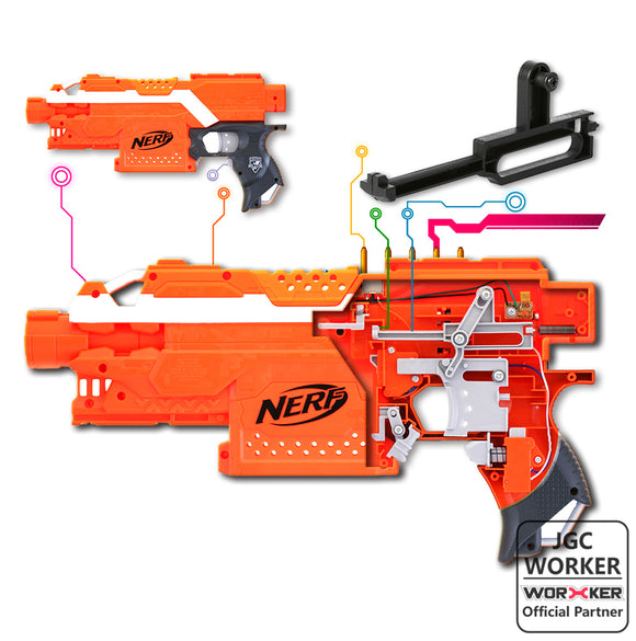 JGCWORKER Strike Hammer Lengthen Kit for Nerf Motorized Blaster - Nerf Mod Kits -Worker Mod Kits