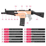 JGCWorker STF-W006 MP5-A Style Mod Kits Set for Nerf N-Strike Elite Stryfe Blaster - Nerf Mod Kits -Worker Mod Kits