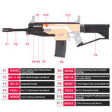 JGCWorker STF-W022-A Submarine Style Mod Kits Set With Orange Adaptor for Nerf N-Strike Elite Stryfe Blaster - Nerf Mod Kits -Worker Mod Kits