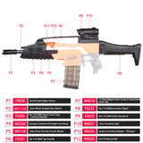 JGCWorker STF-W009 XM8 Mod Kits Set for Nerf N-Strike Elite Stryfe Blaster - Nerf Mod Kits -Worker Mod Kits