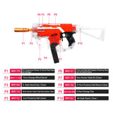 JGCWorker STF-W004-4 D Style KRISS Vector Mod Kits Set for Nerf N-Strike Elite Stryfe Blaster - Nerf Mod Kits -Worker Mod Kits