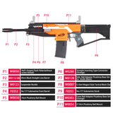 JGCWorker STF-W022-A Submarine Style Mod Kits Set With Orange Adaptor for Nerf N-Strike Elite Stryfe Blaster - Nerf Mod Kits -Worker Mod Kits