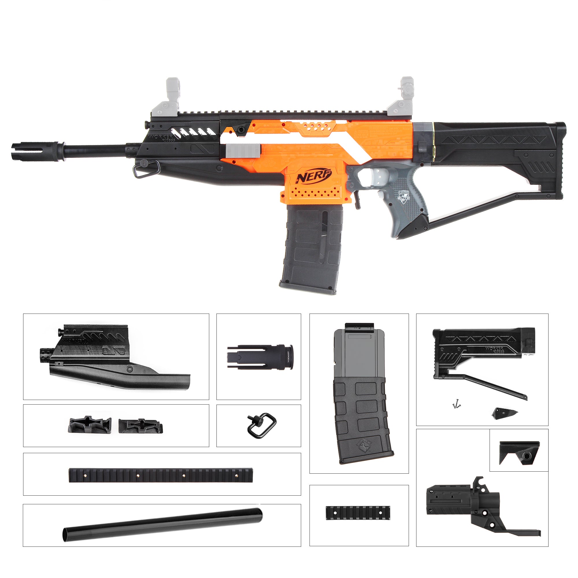 Submarine Style Worker Mod Kits Set for Nerf N-Strike Elite