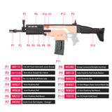 JGCWorker STF-W003 FN SCAR Mod Kits Set for Nerf N-Strike Elite Stryfe Blaster - Nerf Mod Kits -Worker Mod Kits