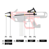 JGCWorker F10555 No.213 Esper Pull-down Version B to Pull-up Version A Kit - Version A Red + Black - Nerf Mod Kits -Worker Mod Kits