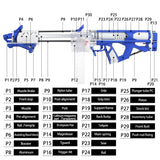 NO.209 Caliburn Foam Blaster Upgrade - Nerf Mod Kits -Worker Mod Kits